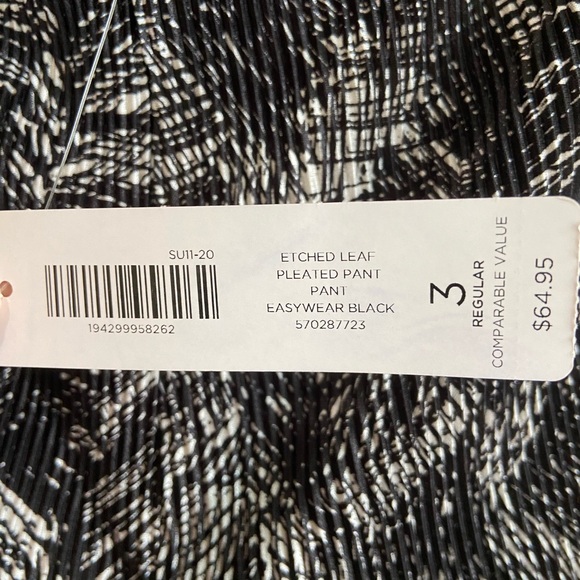 Easywear CHICO'S pull on‎ Black White wide legs New pants 3XL - Picture 5 of 10